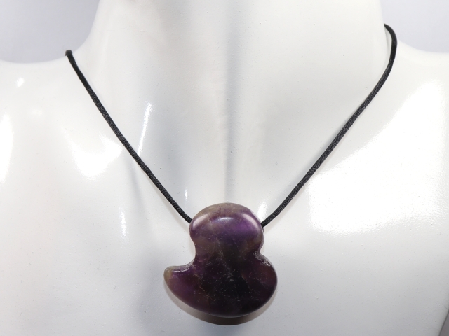 amethyst with cord or silver 925