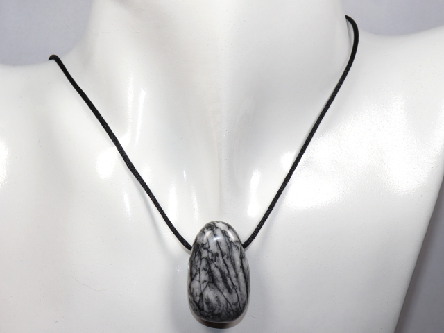 Preview: pinolite with cord or silver 925