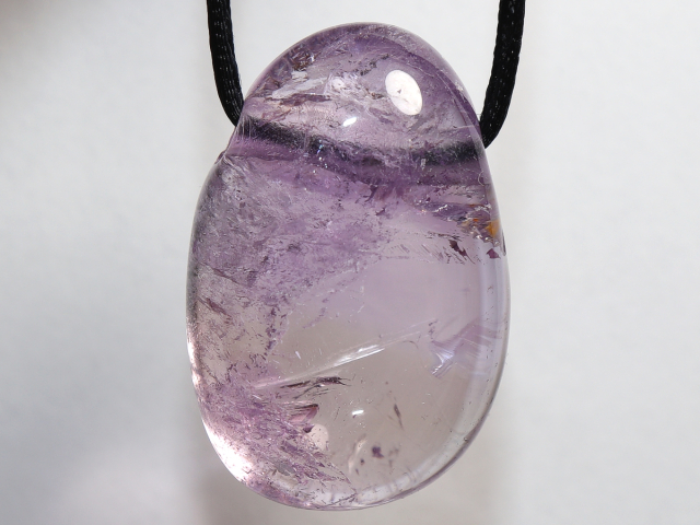 ametrine with cord or silver 925