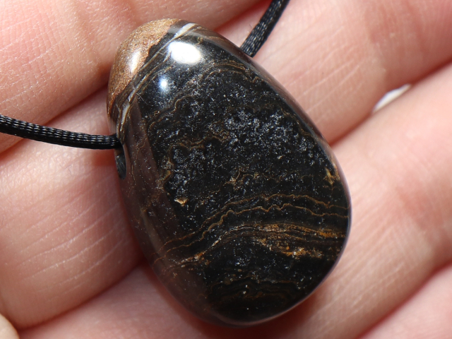 Stromatolith mit Band oder Silber 925