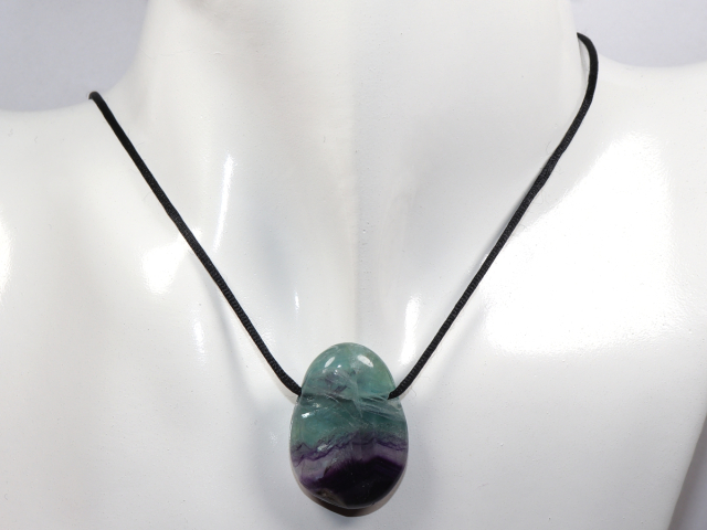 Preview: fluorite with cord or silver 925