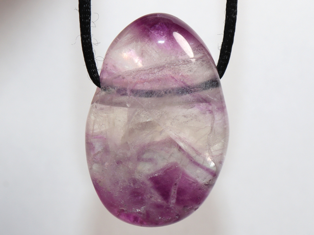 fluorite with cord or silver 925