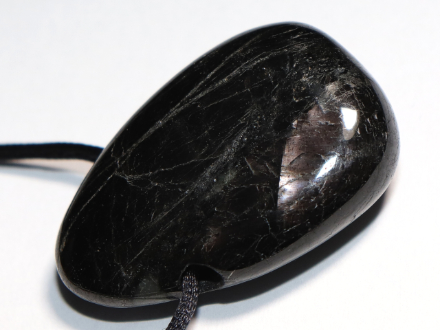 Preview: hypersthene with cord or silver 925