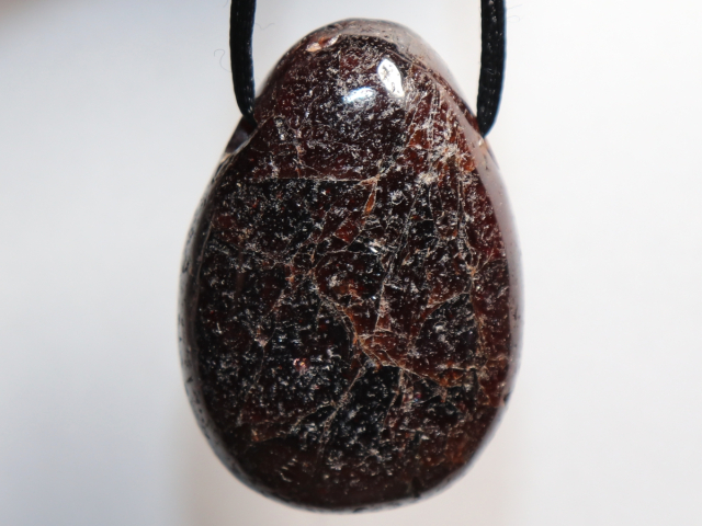 Preview: garnet with cord or silver 925