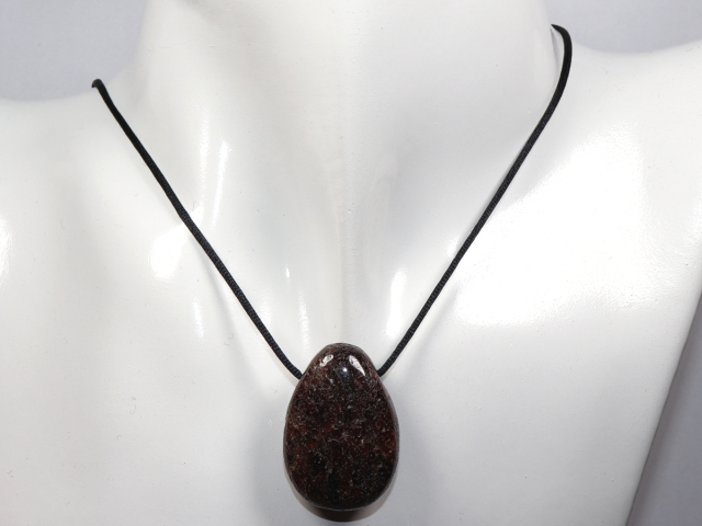 Preview: garnet with cord or silver 925