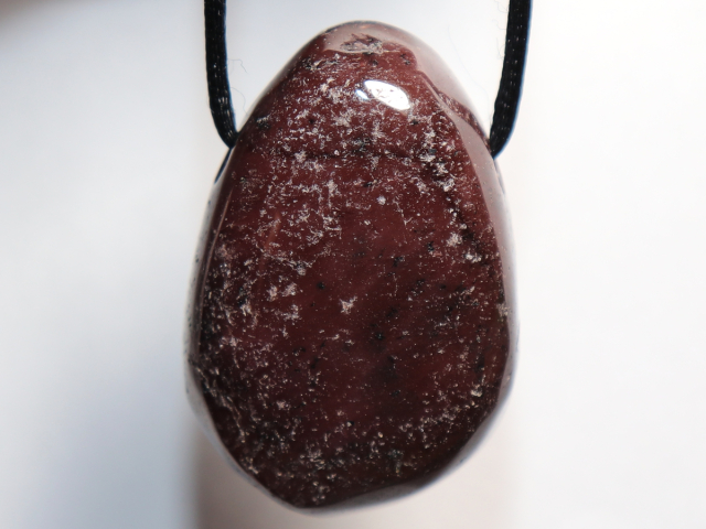 garnet with cord or silver 925