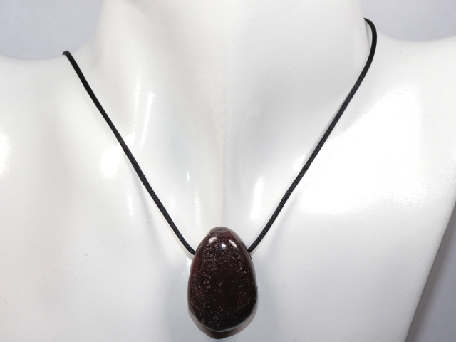 Preview: garnet with cord or silver 925