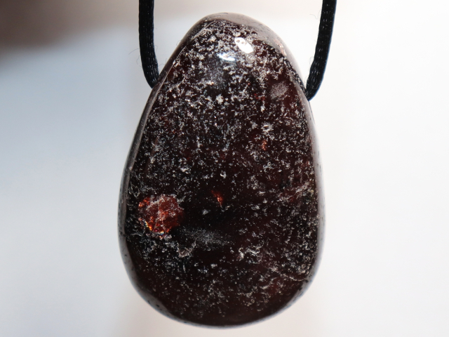 Preview: garnet with cord or silver 925