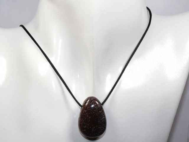 Preview: garnet with cord or silver 925