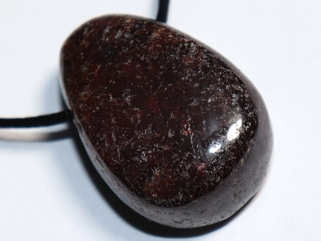 garnet with cord or silver 925