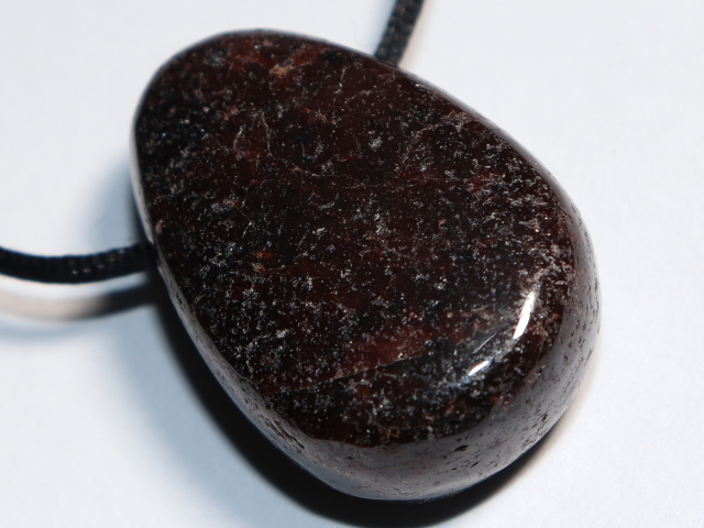 garnet with cord or silver 925