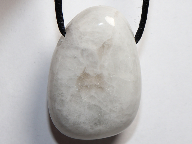 Preview: white labradorite with cord or silver 925