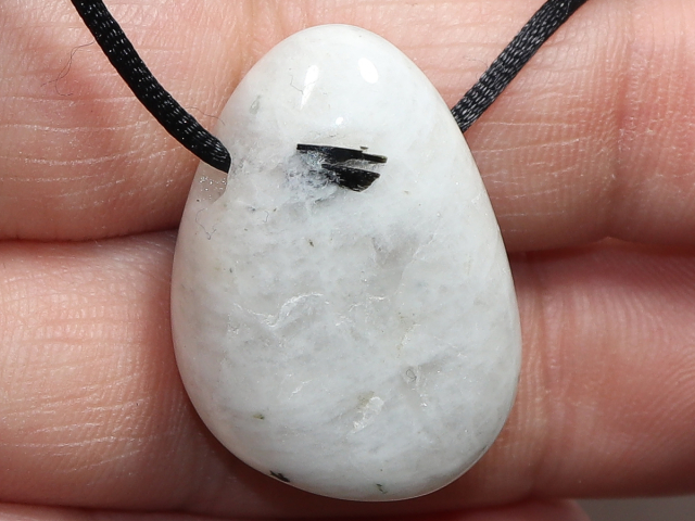 white labradorite with cord or silver 925