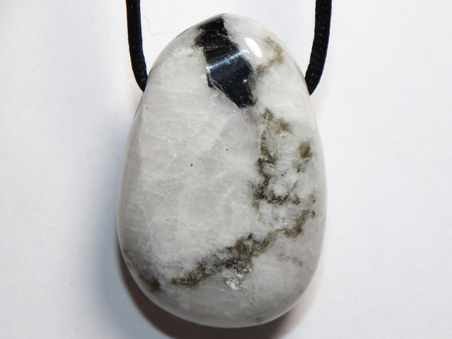 white labradorite with cord or silver 925