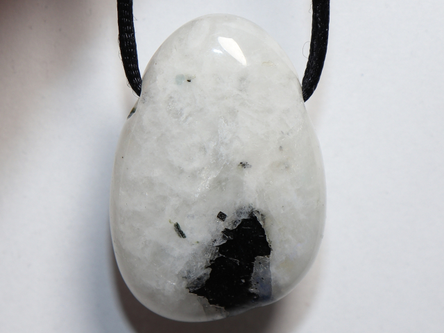 Preview: white labradorite with cord or silver 925