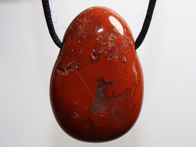Preview: roter Jaspis mit Band oder Silber 925