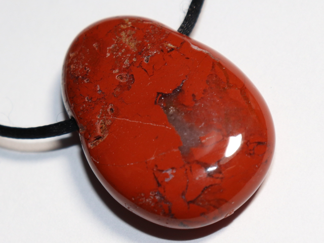 roter Jaspis mit Band oder Silber 925