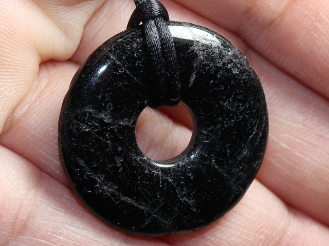 black tourmaline (Schorl) with cord