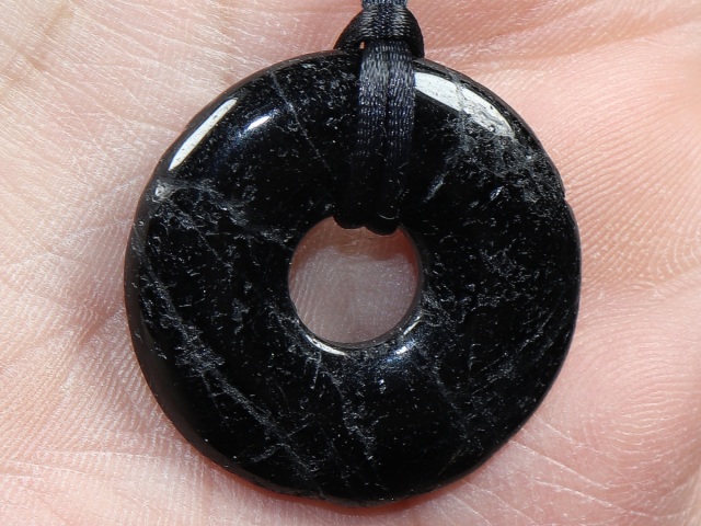 black tourmaline (Schorl) with cord