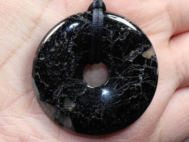 black tourmaline (Schorl) with cord