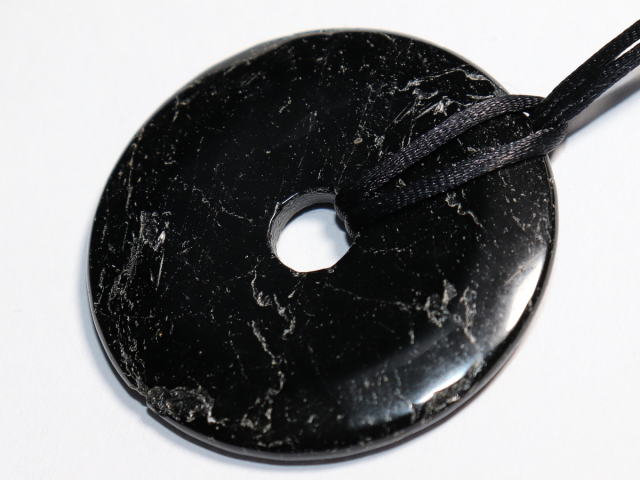 black tourmaline (Schorl) with cord