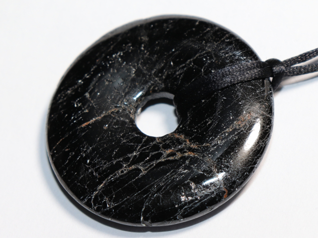 black tourmaline (Schorl) with cord
