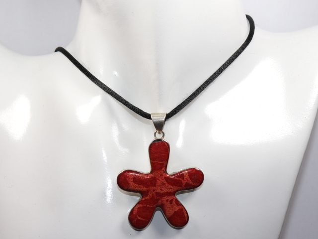 Preview: Schaumkoralle mit Band oder Silber 925