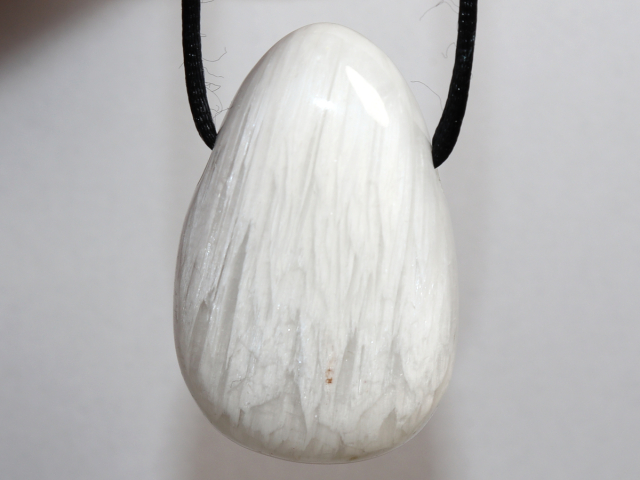 scolecite with cord or silver 925