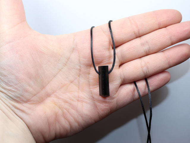 black tourmaline (Schorl) with cord or silver 925