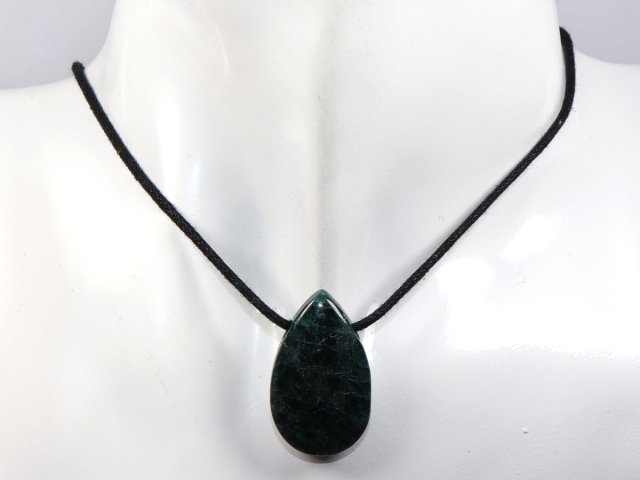 apatite with cord or silver 925
