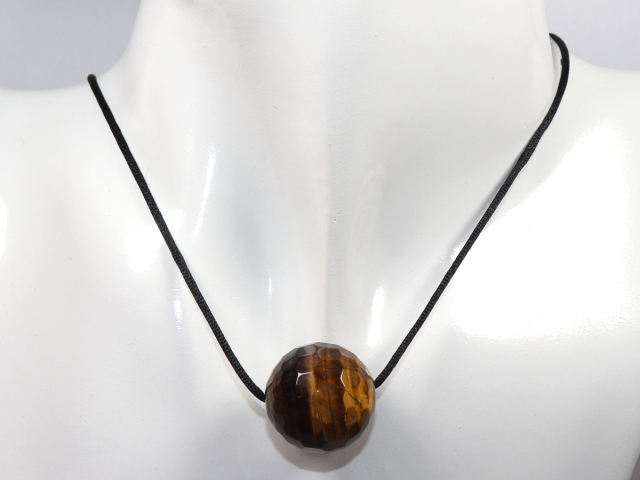 Preview: tiger's eye with cord or silver 925