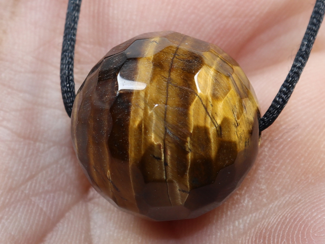 Tigerauge mit Band oder Silber 925