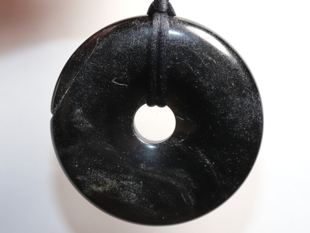 Preview: silver obsidian with cord