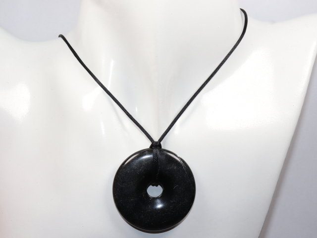 Preview: silver obsidian with cord