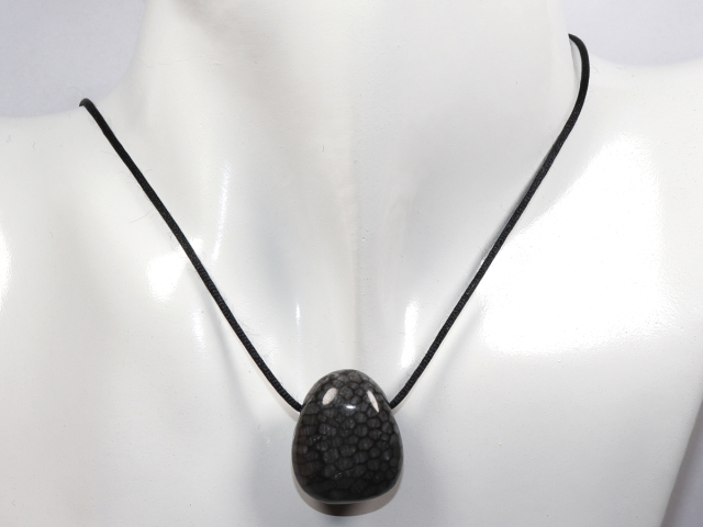 Preview: gray coral with cord or silver 925