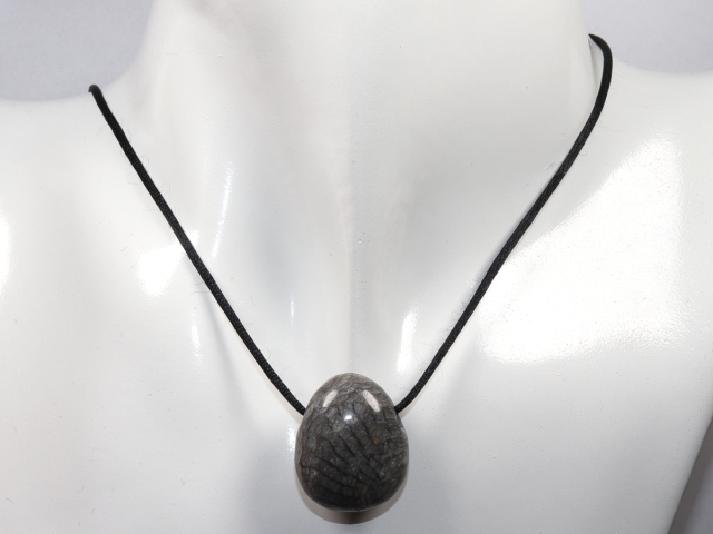 Preview: gray coral with cord or silver 925