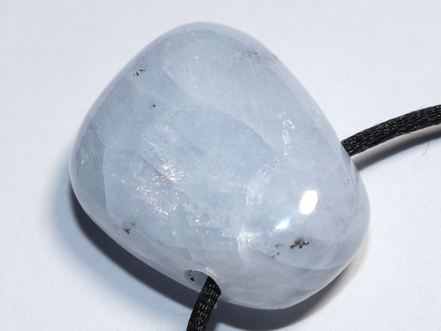 blue calcite with cord or silver 925