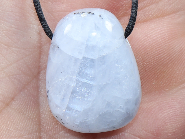 blue calcite with cord or silver 925