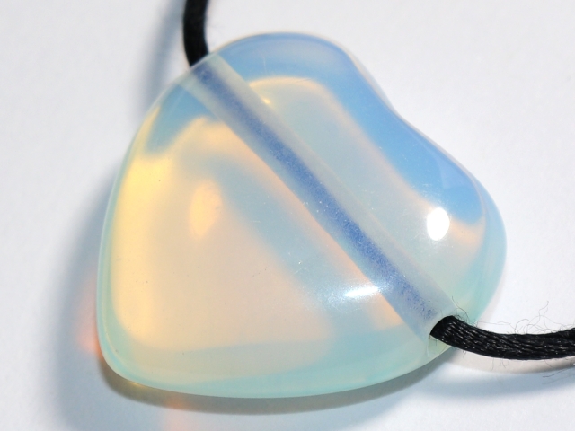 opal glass with cord or silver 925