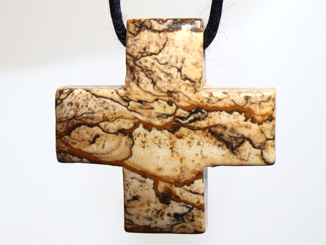 picture jasper with cord or silver 925