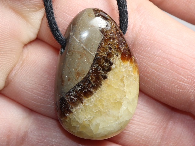septaria with cord or silver 925