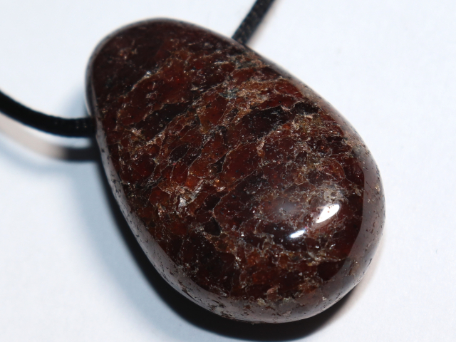 garnet with cord or silver 925