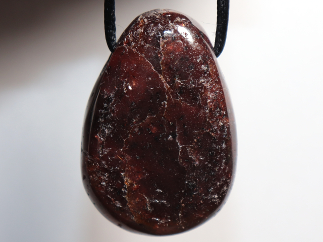 Preview: garnet with cord or silver 925