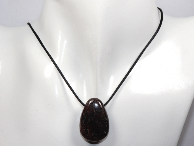 Preview: garnet with cord or silver 925