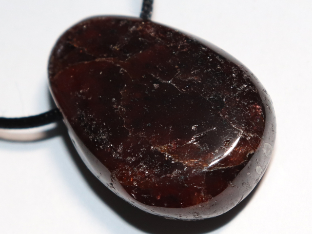 garnet with cord or silver 925