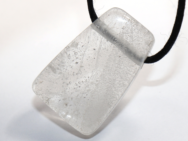 phantom quartz with cord or silver 925