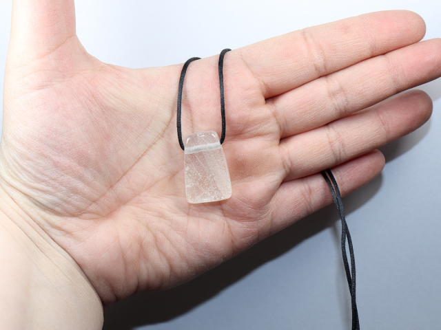 phantom quartz with cord or silver 925