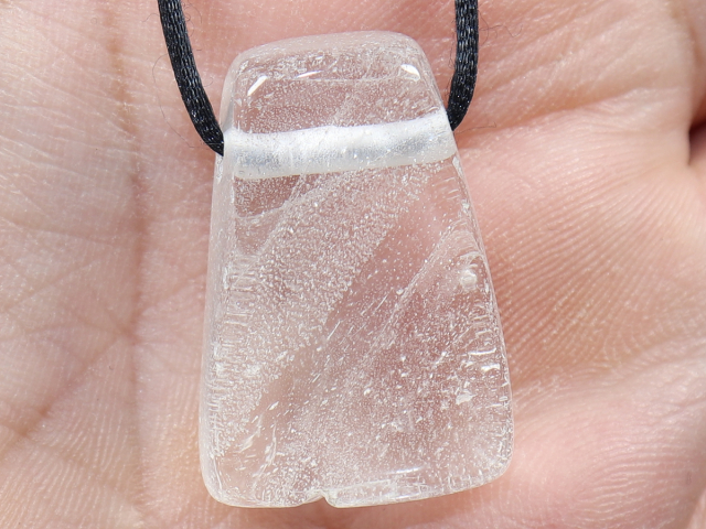 phantom quartz with cord or silver 925