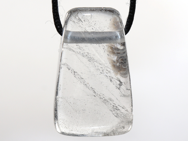 phantom quartz with cord or silver 925