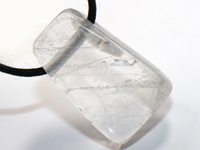 phantom quartz with cord or silver 925